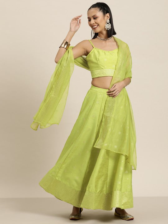 Embellished Ready to Wear Lehenga & Blouse With Dupatta