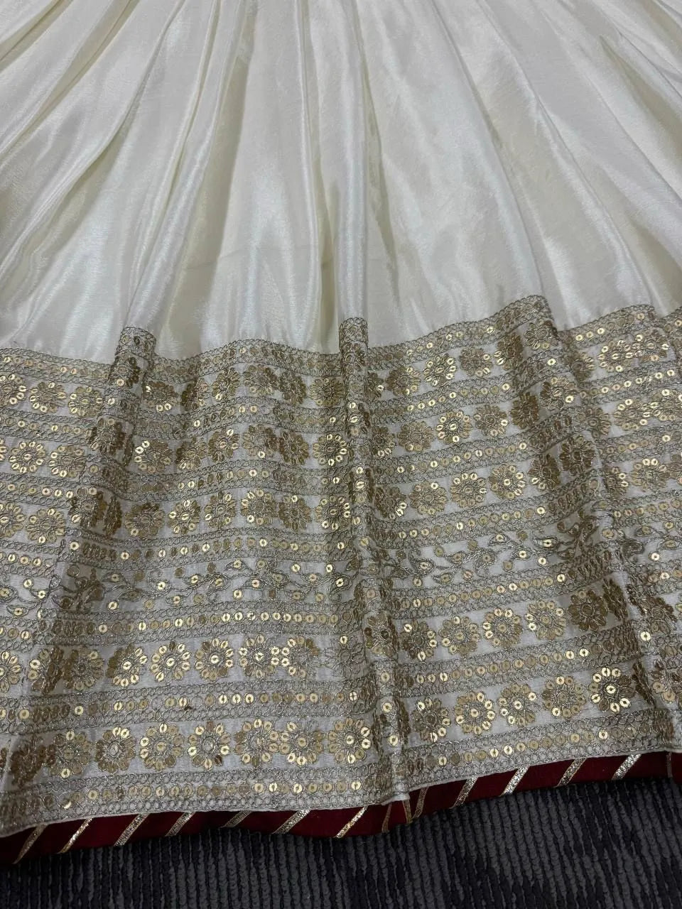 Chinon Embroidered Anarkali Suit Set with Dupatta