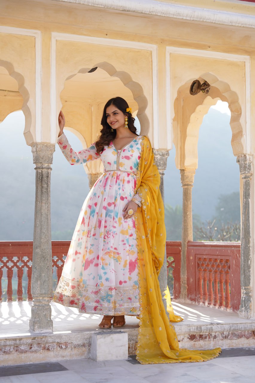 Premium Quality Malti Anarkali Suit Set