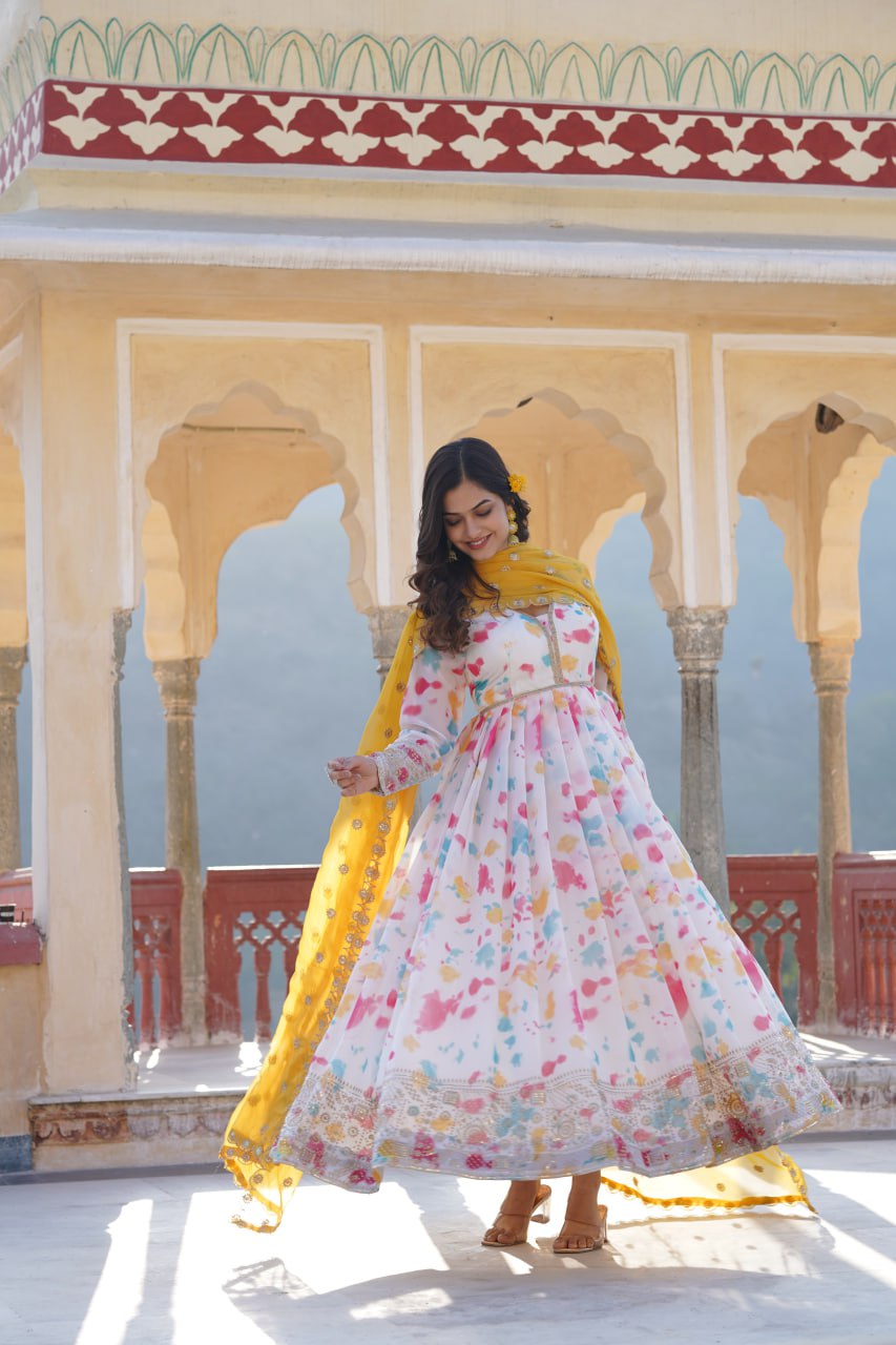 Premium Quality Malti Anarkali Suit Set