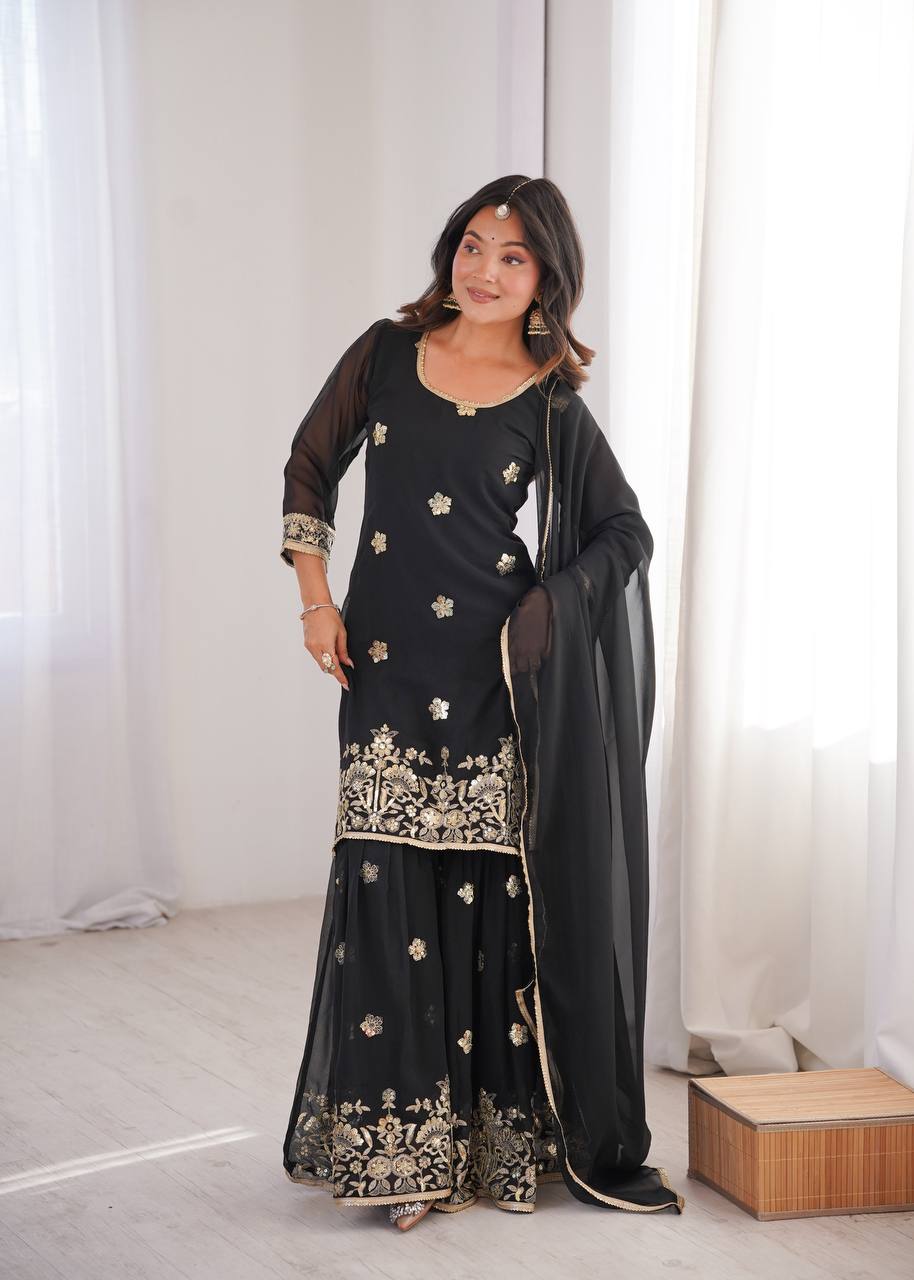 Priya's Designer Sequin Sharara Set