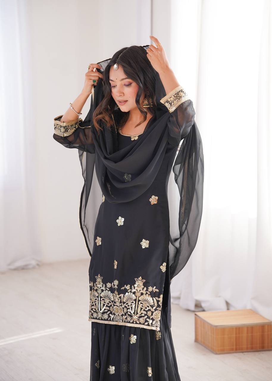 Priya's Designer Sequin Sharara Set