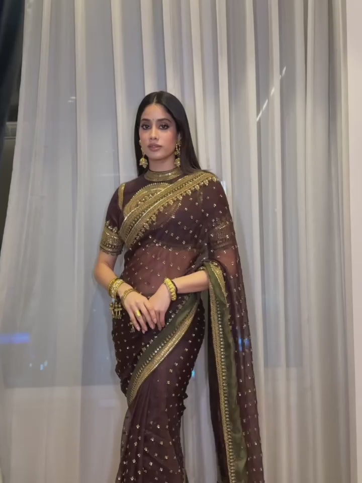 Tibby Silk Saree with Sequin Blouse