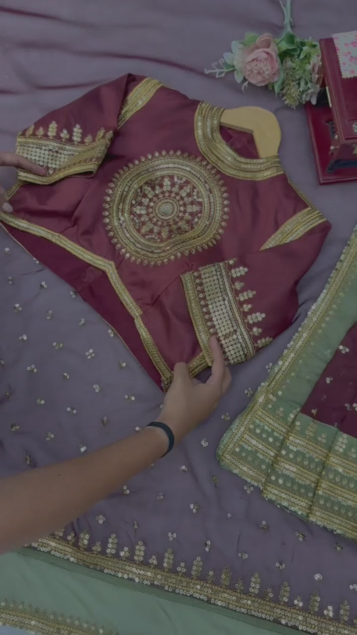 Tibby Silk Saree with Sequin Blouse