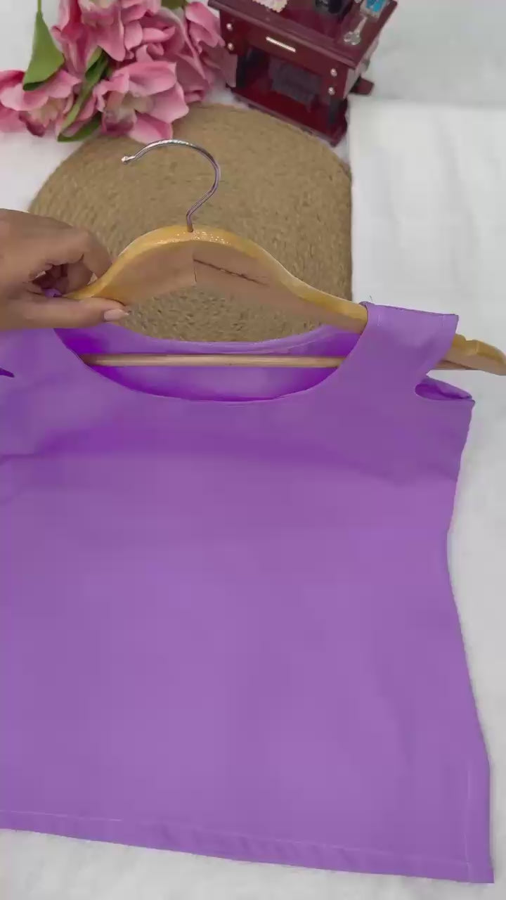 Purple Organza Shrug Kurta Pant Set