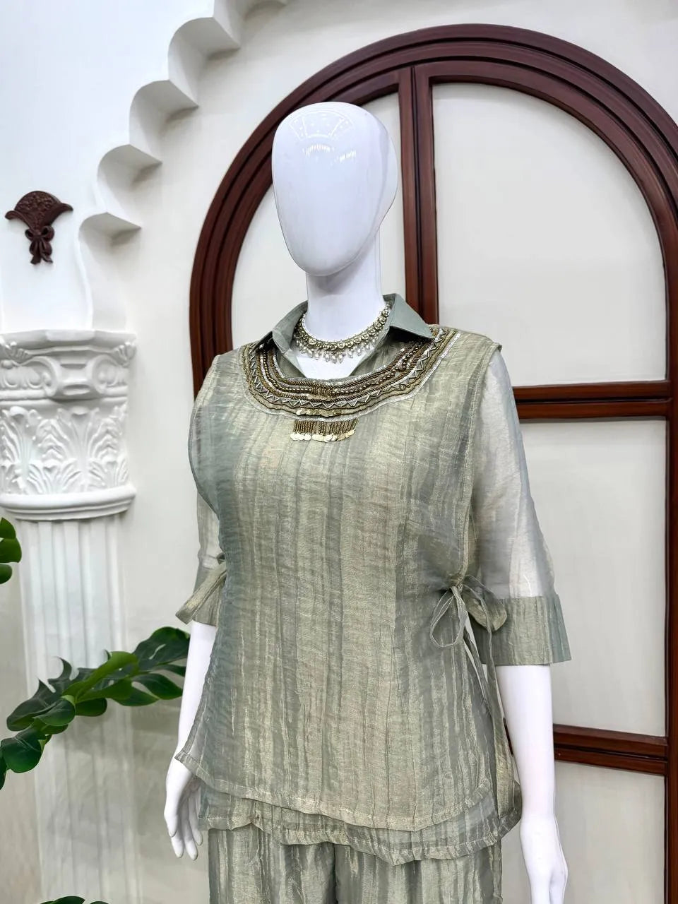 sage green festive set