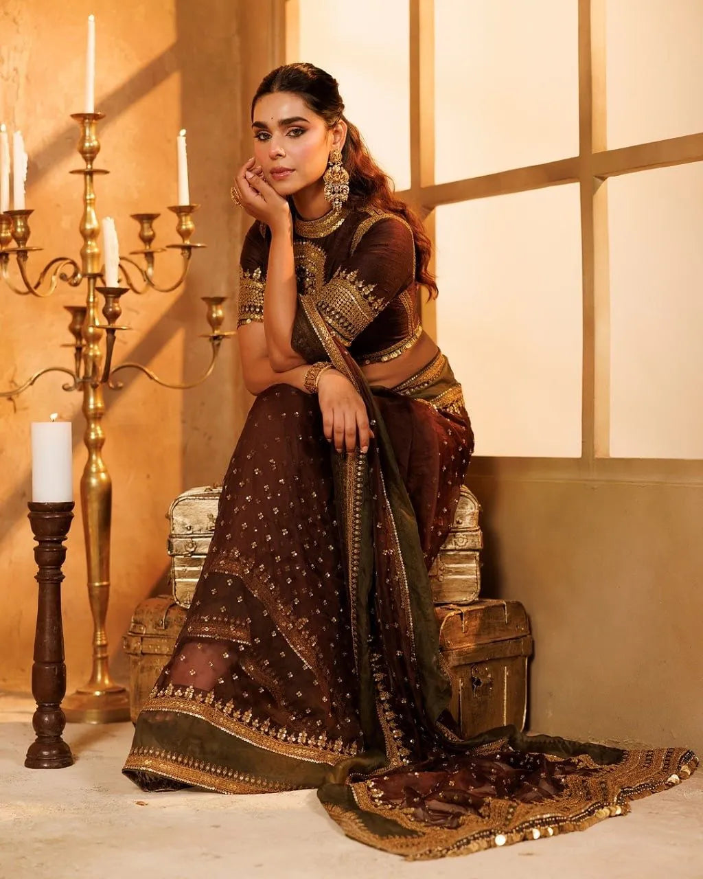 Tibby Silk Saree with Sequin Blouse
