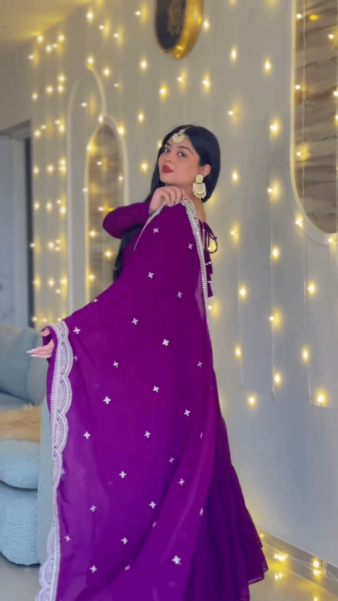 Embroidered work Kurta With Dupatta And pent