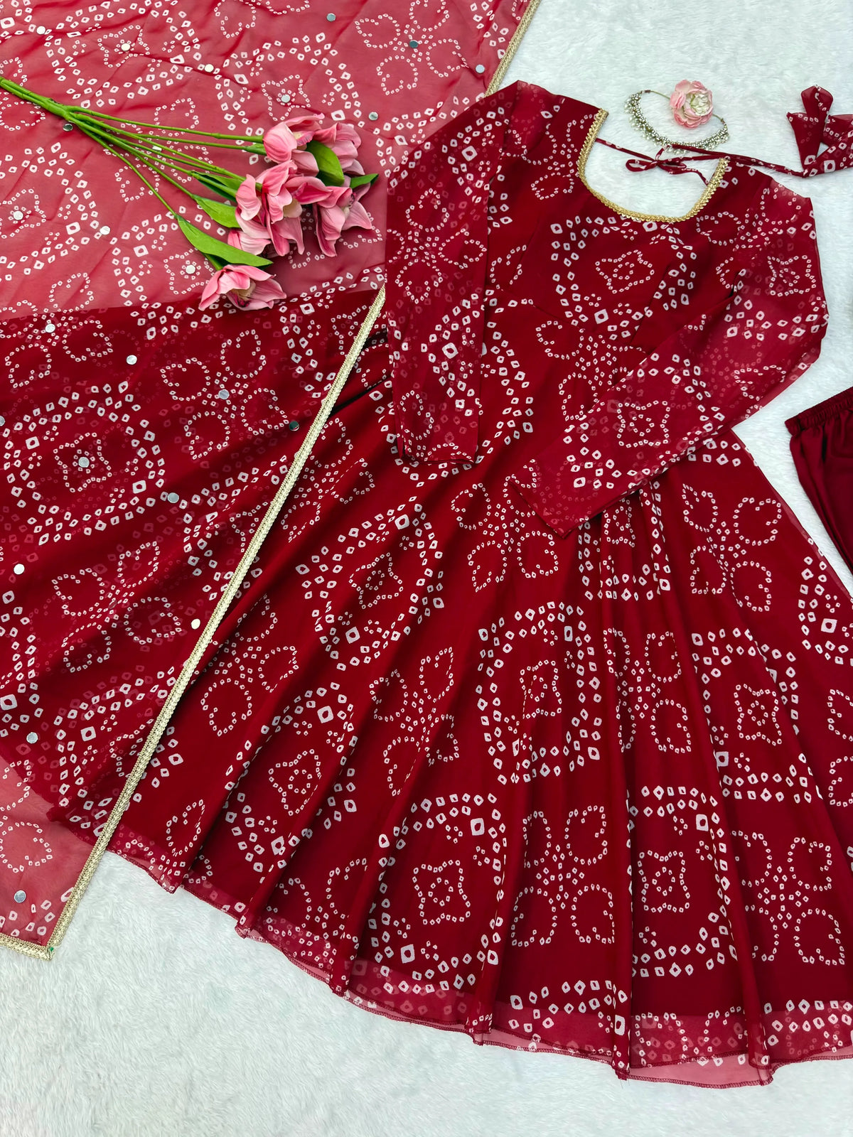 wine wedding anarkali